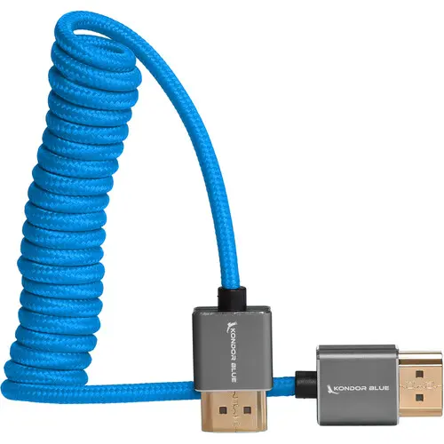 Kondor Blue Coiled High-Speed HDMI 2.0 Braided Cable