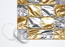 8x8 Checkered Silver/Gold Cloth