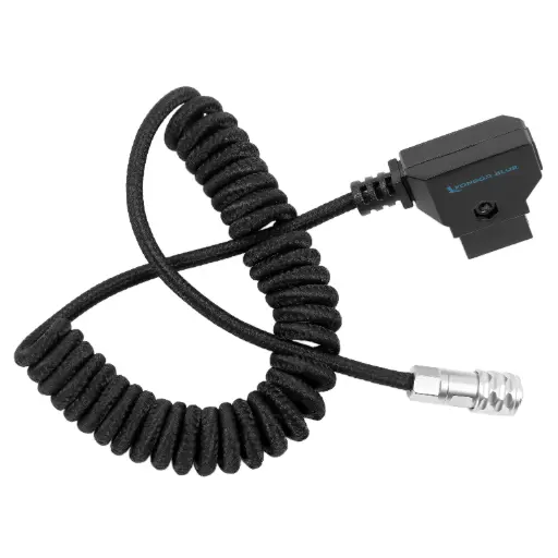 Coiled D-Tap to Lemo 2-Pin Power Cable for BMPCC 6K/4K